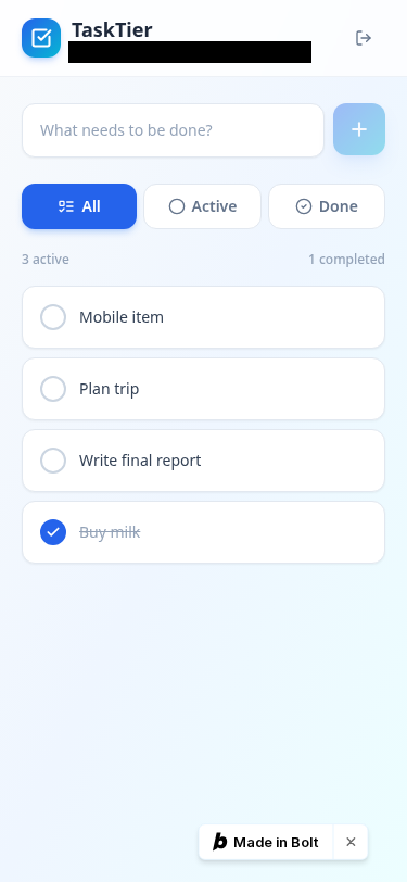 Bolt app on a phone-sized screen