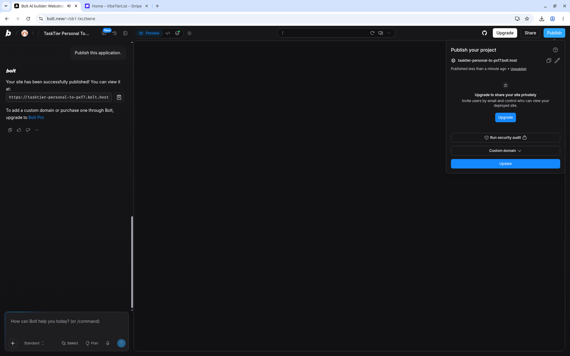 Bolt app published live
